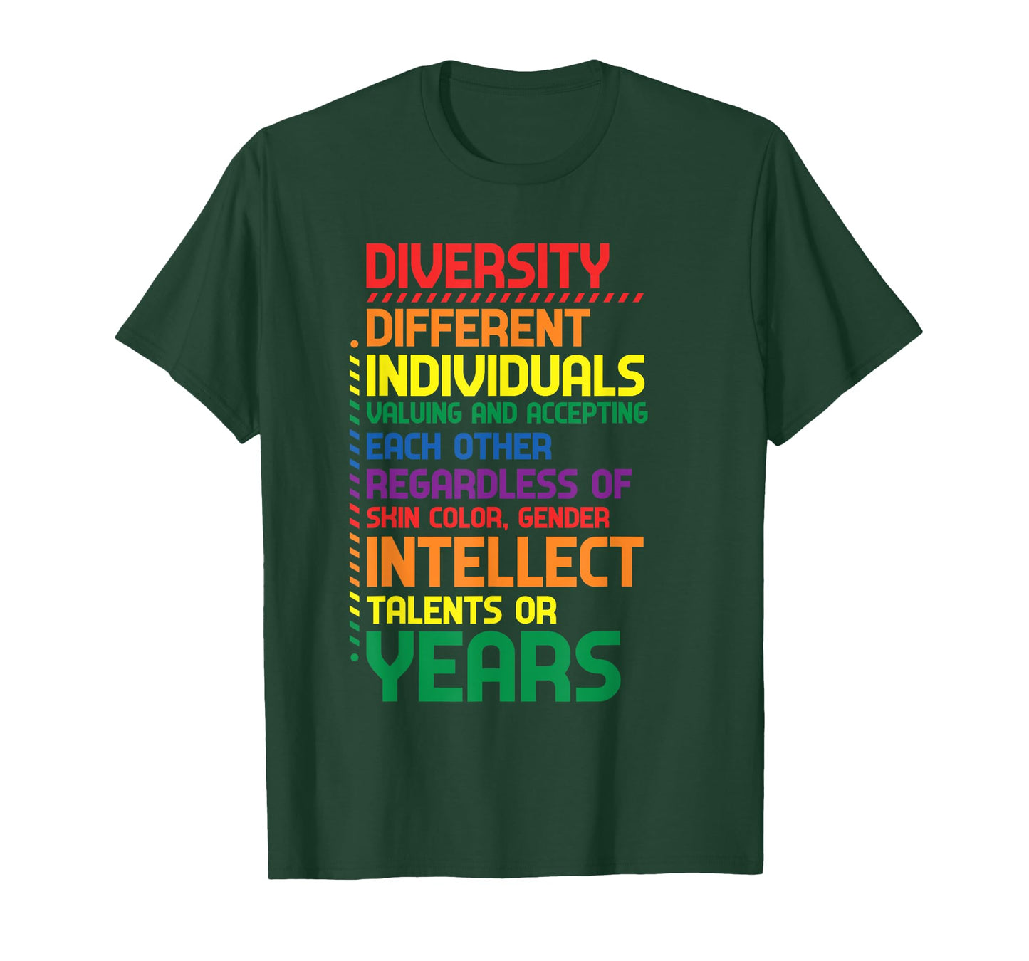Colorful Rainbow Diversity Definition T-Shirt