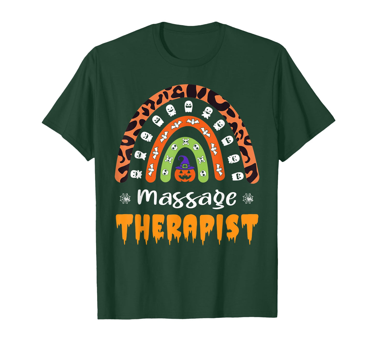 Massage Therapist Leopard Rainbow Halloween Costume T-Shirt