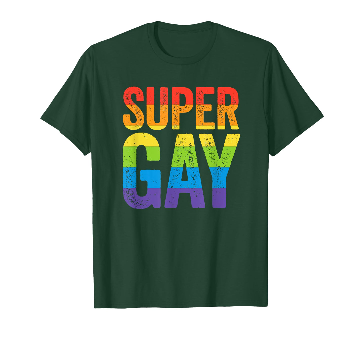 Super Gay T Shirt - LGBT Pride Rainbow Flag Gay Lesbian T-Shirt