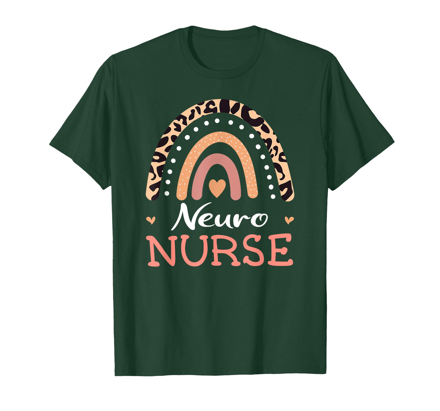 Neuro Nurse Neuroscience Leopard Rainbow Appreciation T-Shirt