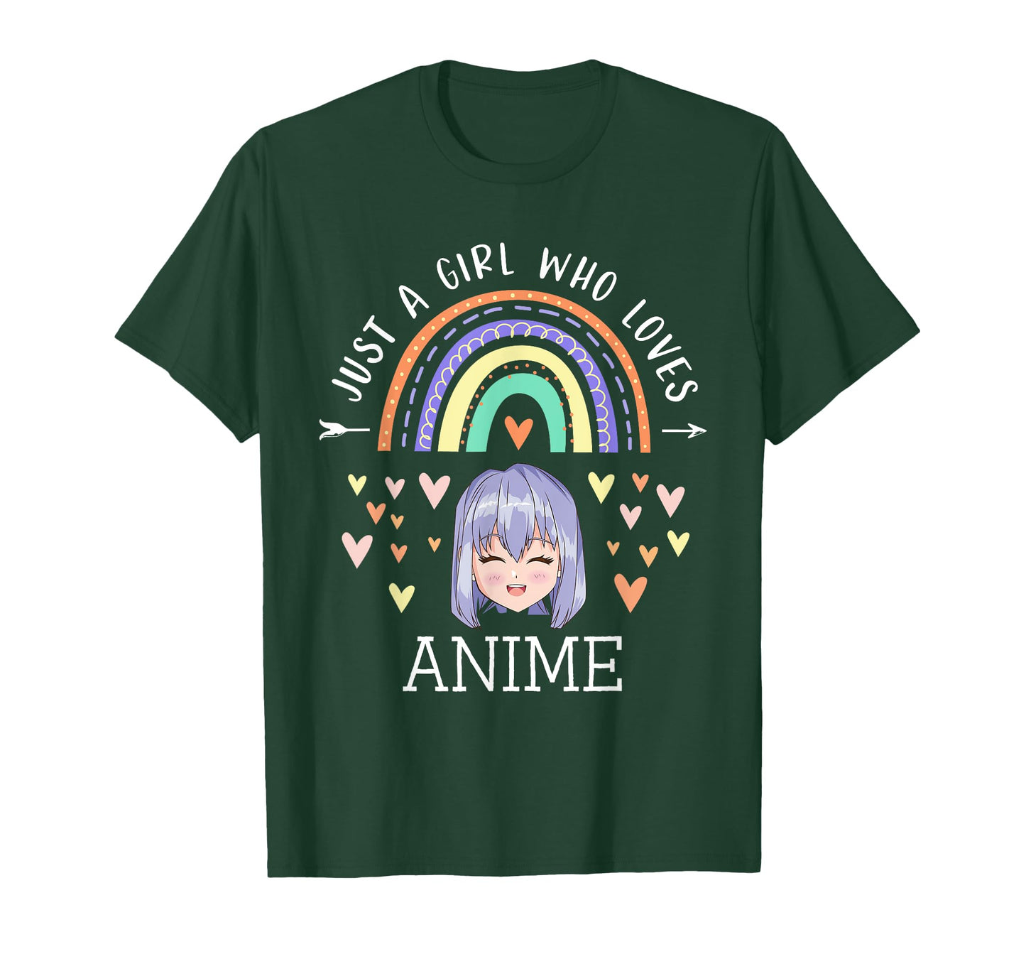 Just A Girl Who Loves Anime Rainbow Gifts For Anime Lover T-Shirt
