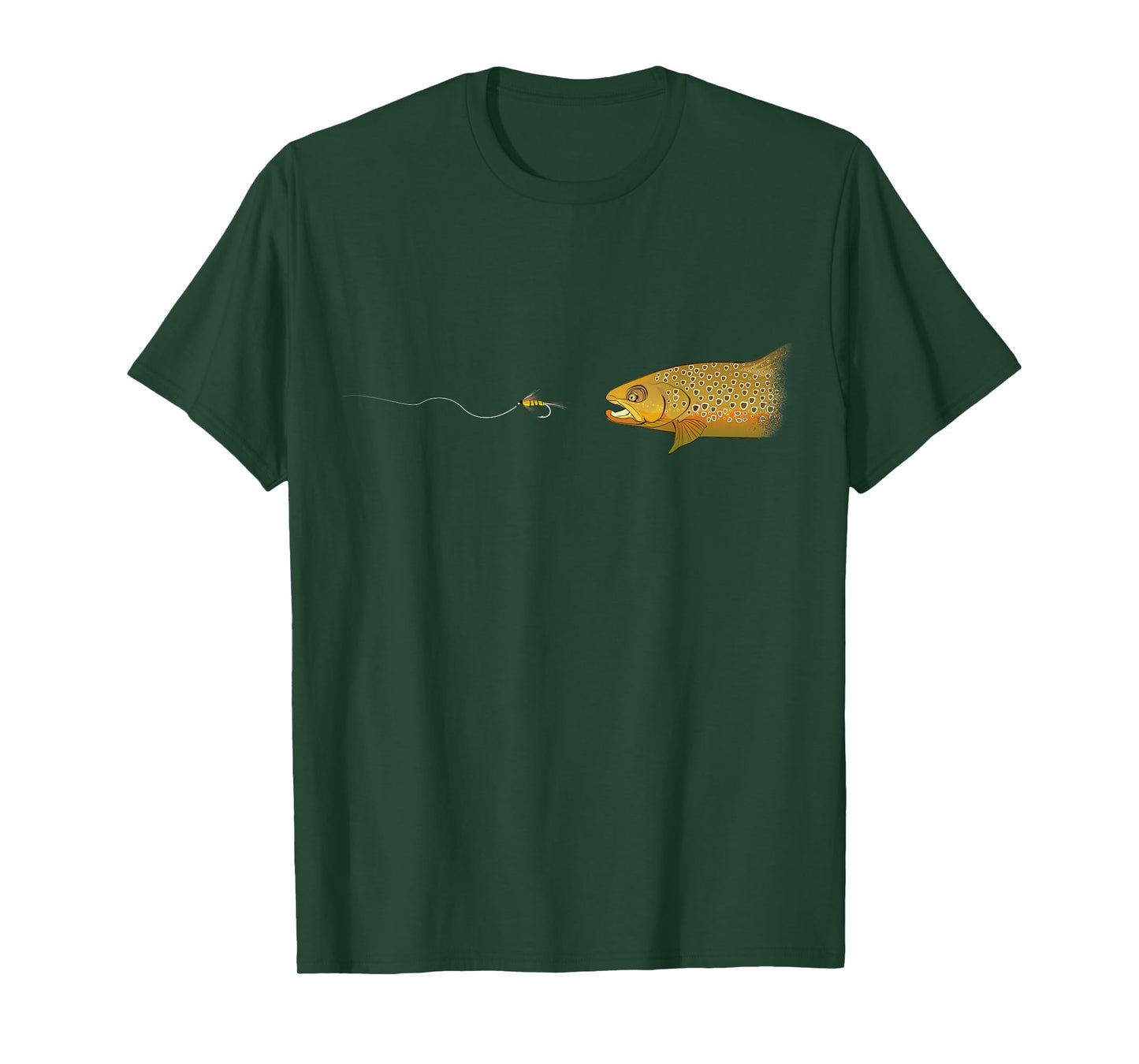 Fly Fishing Brown Trout Dry Fly Tying Fisherman T-Shirt
