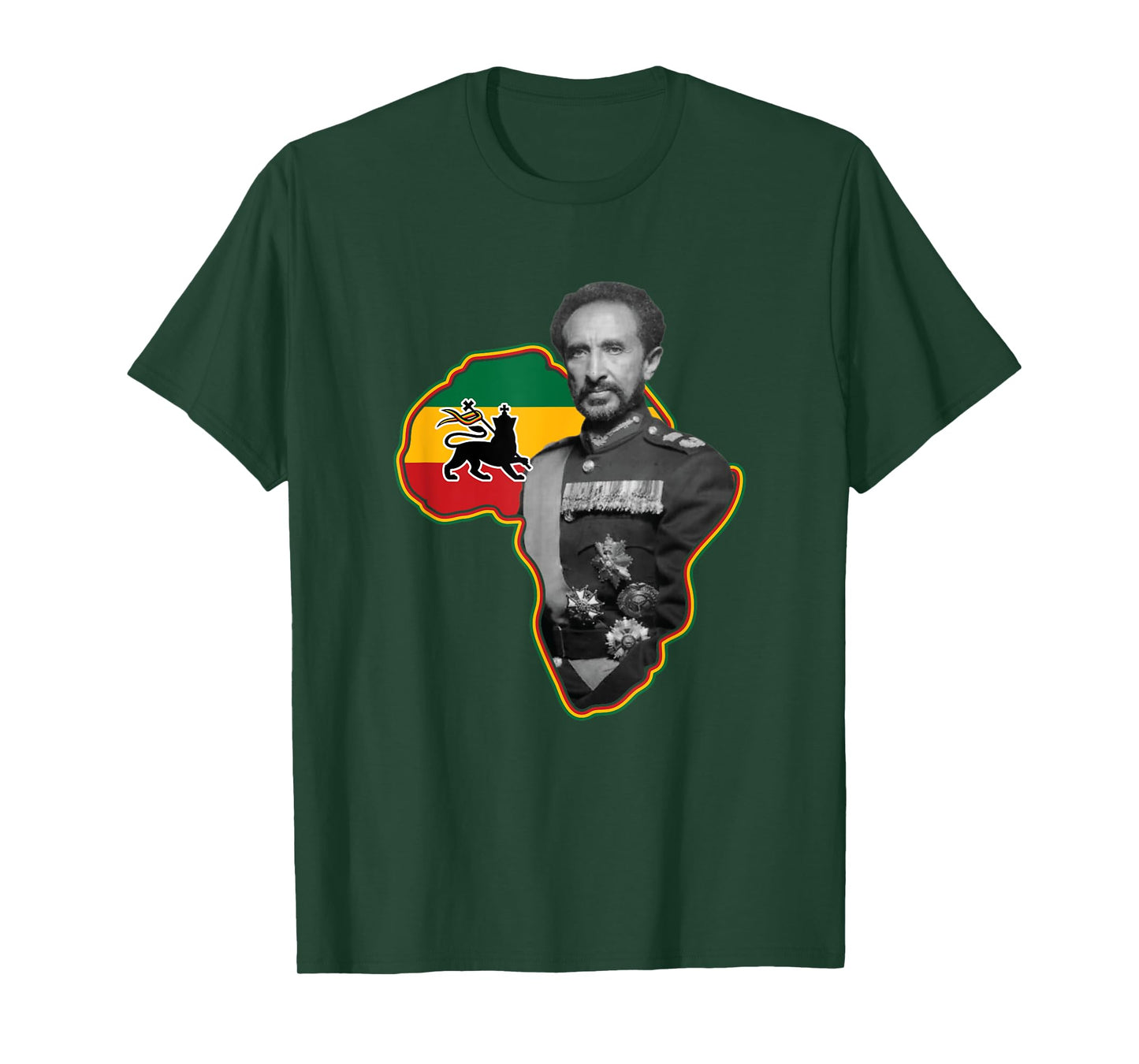 One Love Rasta Merch African Hero Haile Selassie I T-Shirt