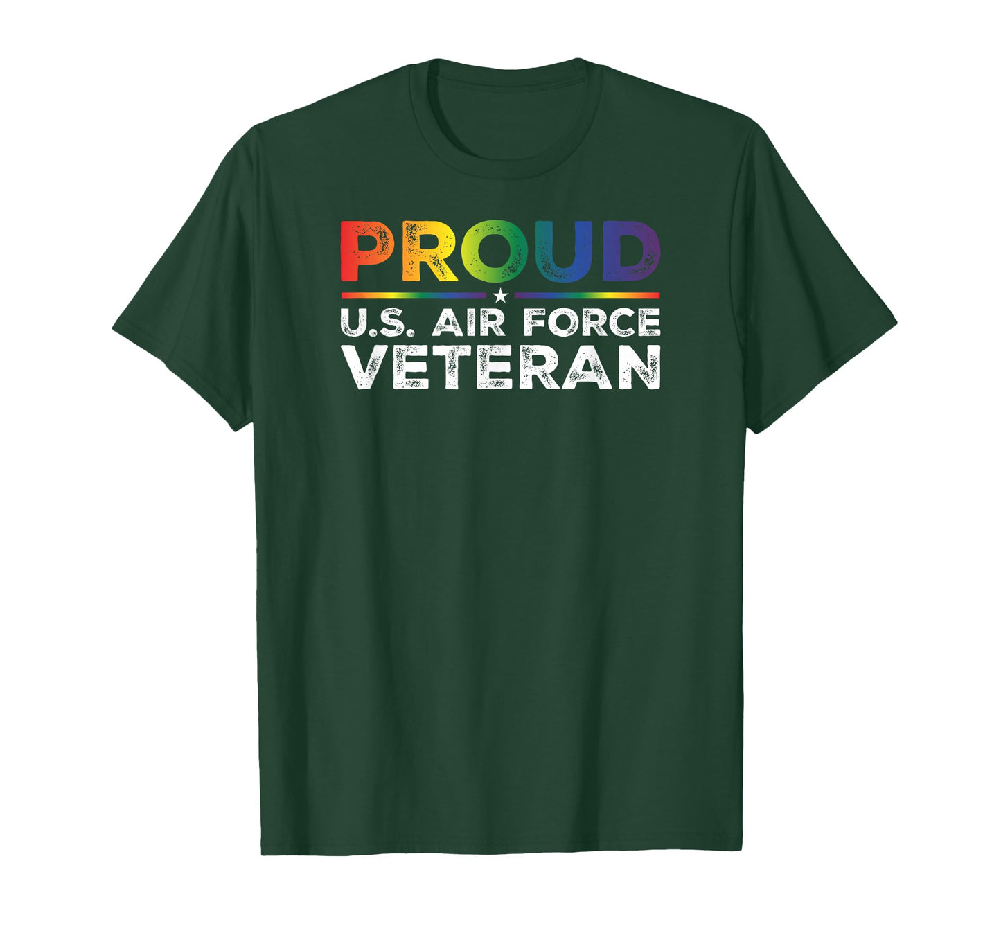 Proud U.S. Air Force Veteran Gay Proud Rainbow Flag T-Shirt