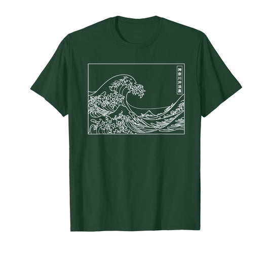 The Great Wave off Kanagawa Japanese Aesthetic Clothing T-Shirt