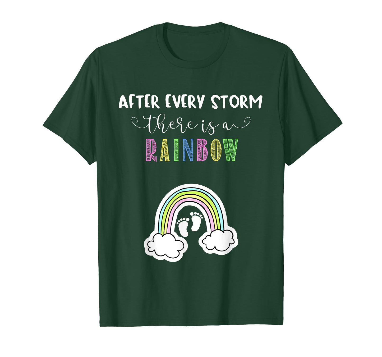 Pregnancy Announcement for Rainbow Baby After Storm Pregnant T-Shirt