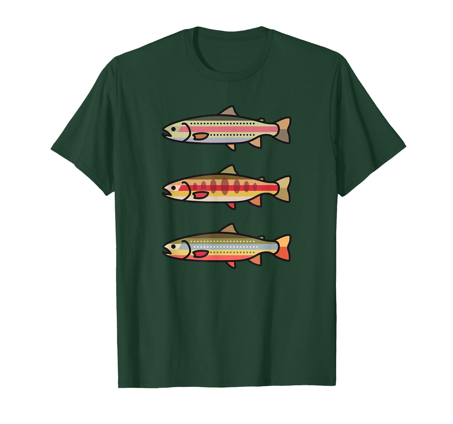 Rainbow Golden Brook Trout T-Shirt Fishing Gift for Anglers T-Shirt
