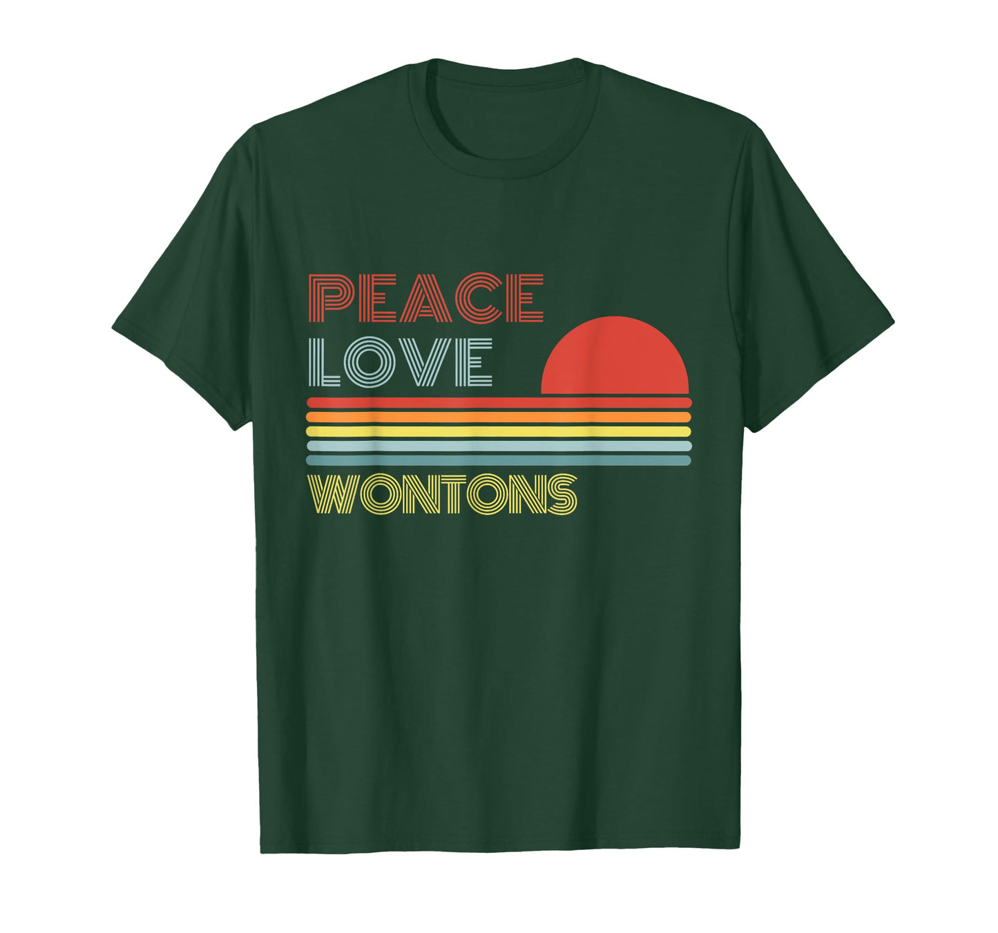 Peace Love Wontons Retro Vintage T-Shirt