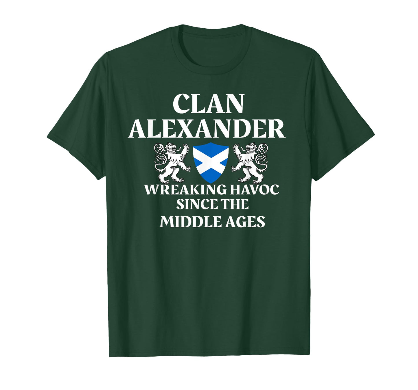 Clan Alexander Scottish Family Kilt Tartan Lion T-Shirt