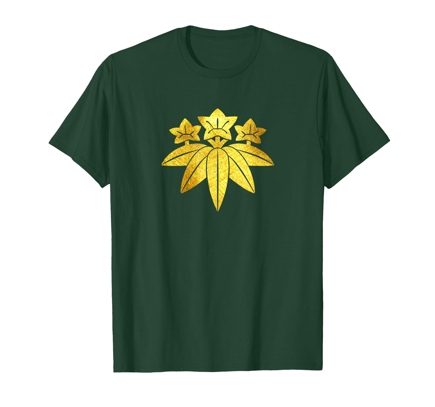 Kamakura Minamoto Mon Japanese clan in faux gold T-Shirt