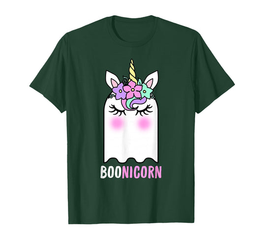 Boonicorn Unicorn Ghost, Unicorn Halloween Shirt for Girls T-Shirt