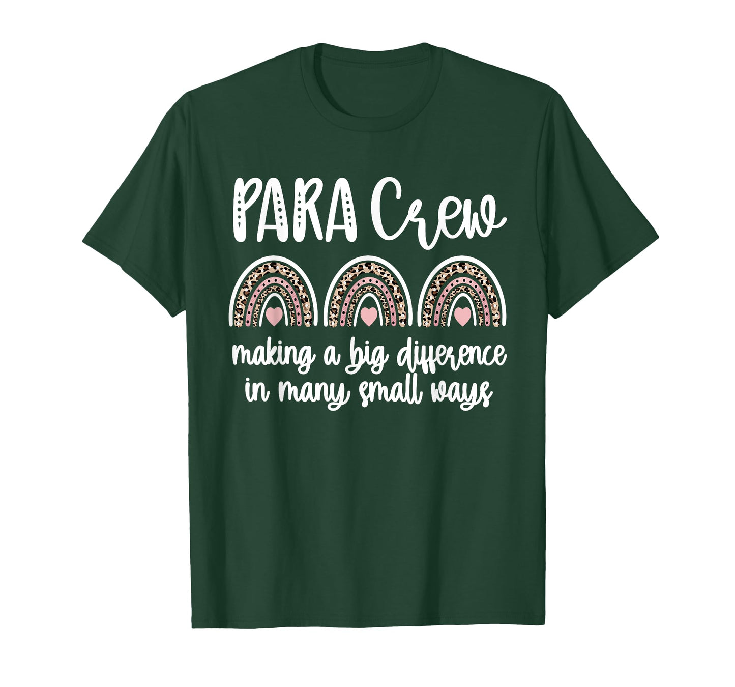 Para Crew Rainbow Parapro Teacher Paraprofessional Team T-Shirt