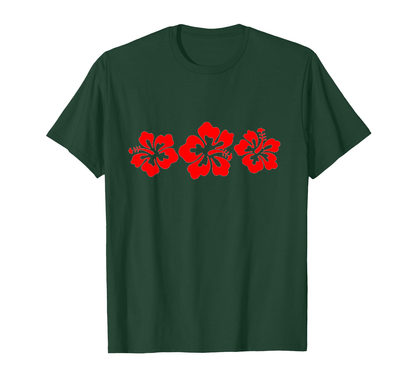 Red Hibiscus Flowers T-Shirt