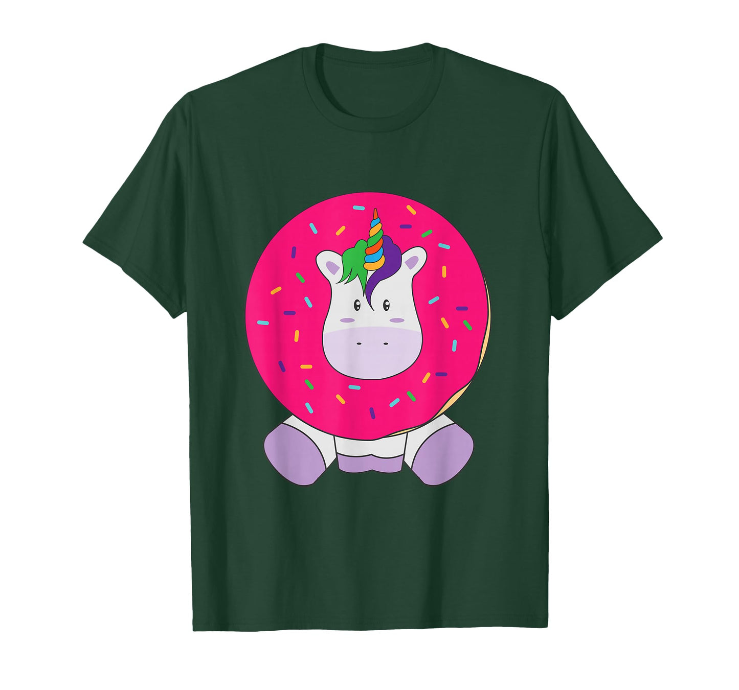Cute Unicorn Donut Kawaii Girly Women T Shirt T-Shirt