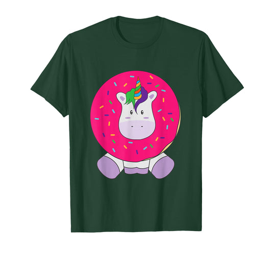 Cute Unicorn Donut Kawaii Girly Women T Shirt T-Shirt