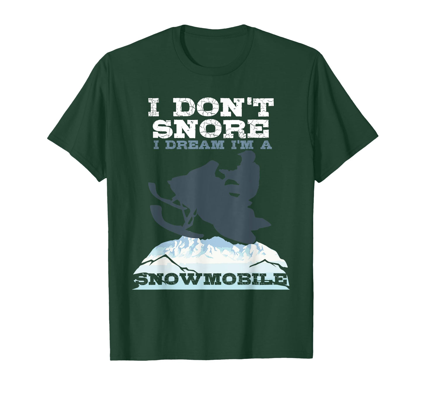 Funny Snoring Snowmobile Ski Gift Men Women Cool Snore Joke T-Shirt