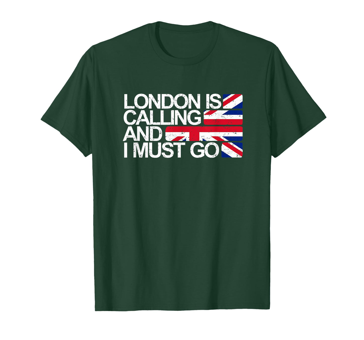 London is Calling and I Must Go Union Jack Flag T Shirt T-Shirt