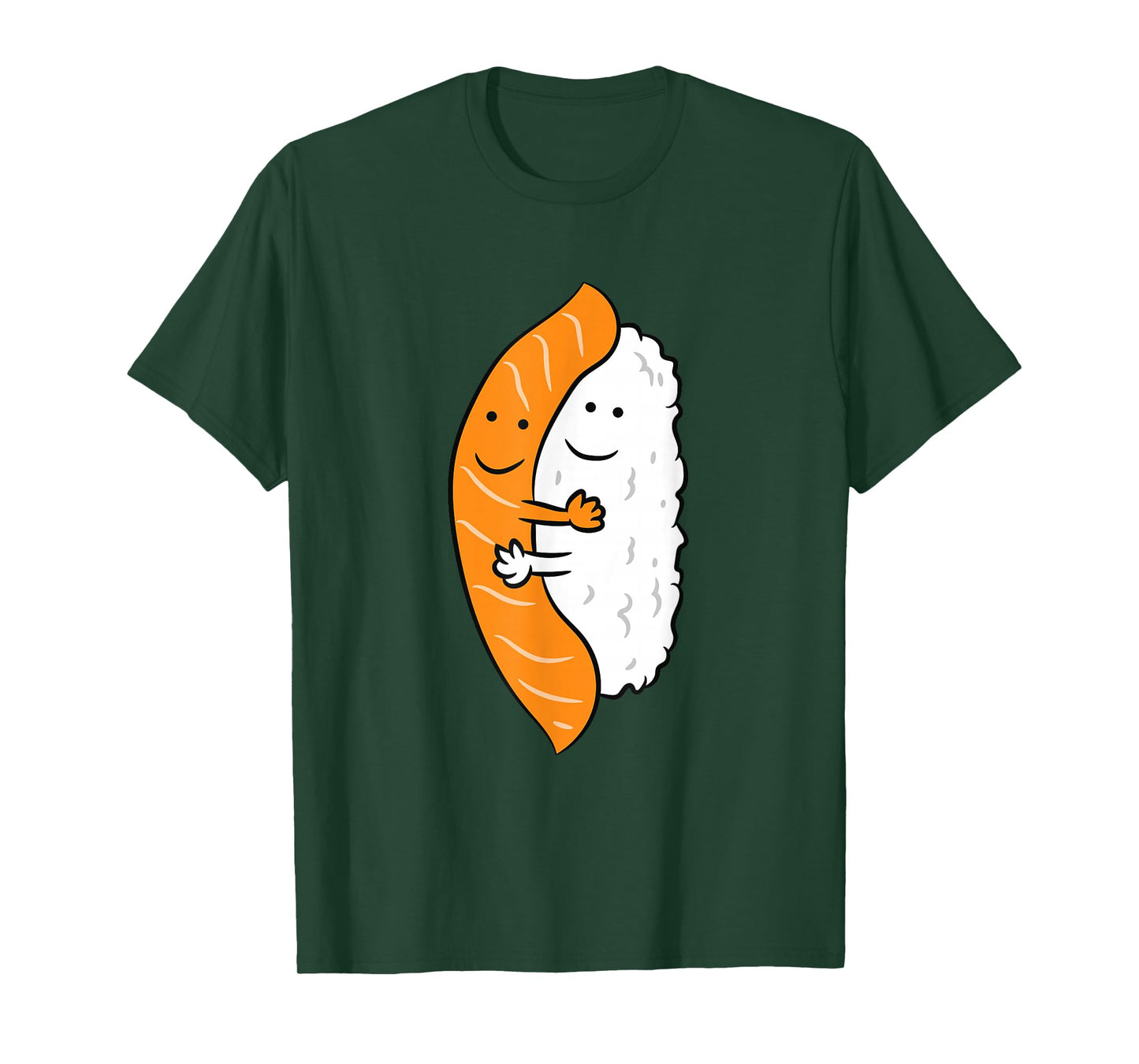 Sushi Hugging Salmon Cute Japanese Sushi T-Shirt