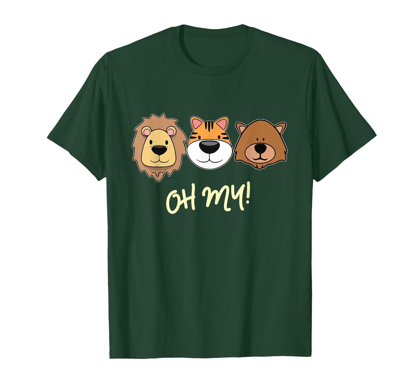 Lion Tiger and Bear Oh My Fun Jungle Zoo Animal Lover Gift T-Shirt
