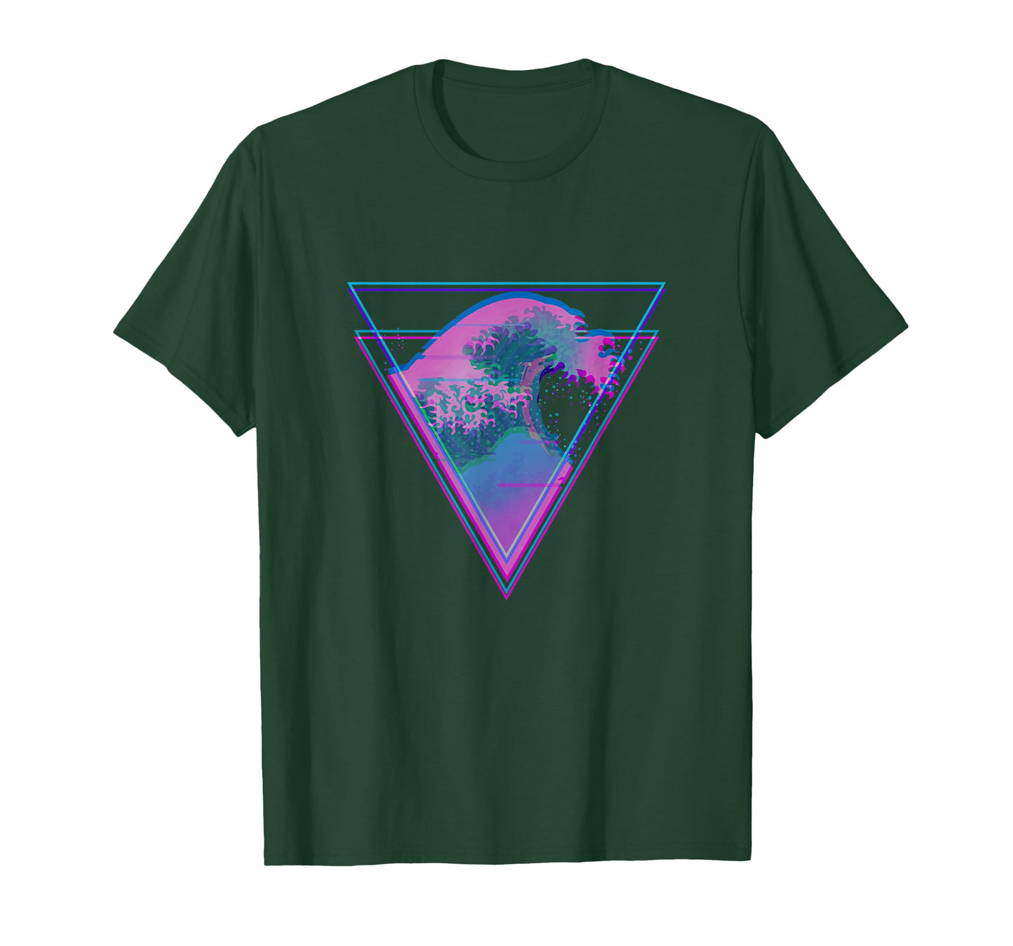 Kanagawa Great Wave Japan Aesthetic Vaporwave E-Girls Glitch T-Shirt