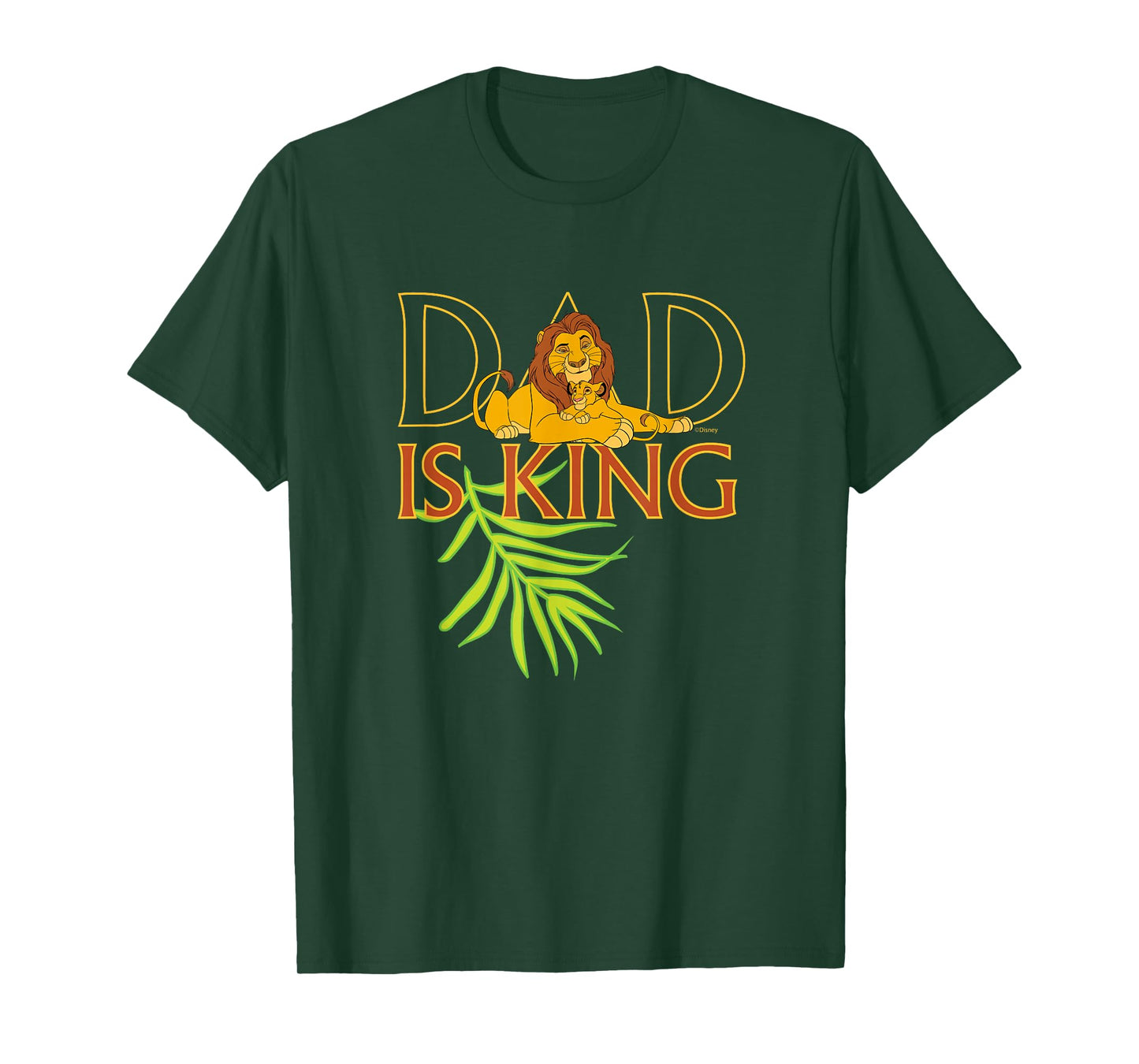 Disney The Lion King Dad is King Mufasa & Simba Father's Day T-Shirt