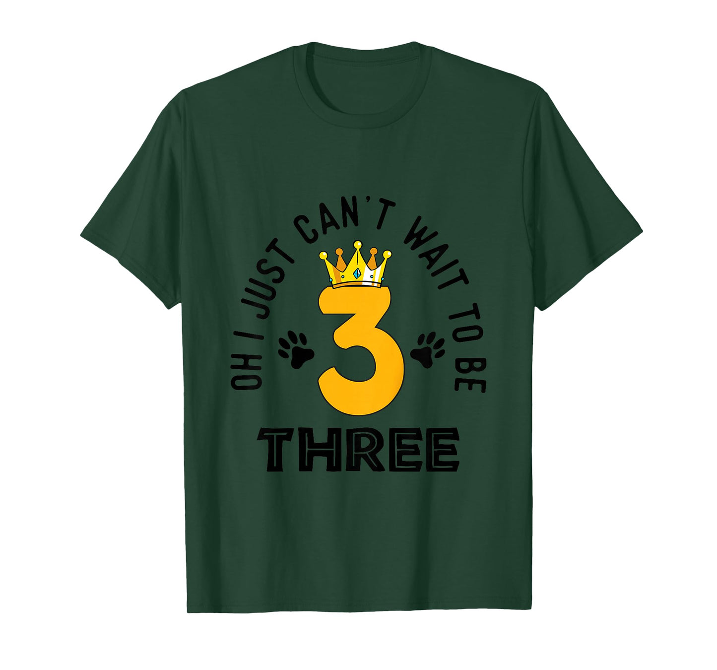 Just Can't Wait To Be Three Kids 3 Year Old Lion Birthday T-Shirt