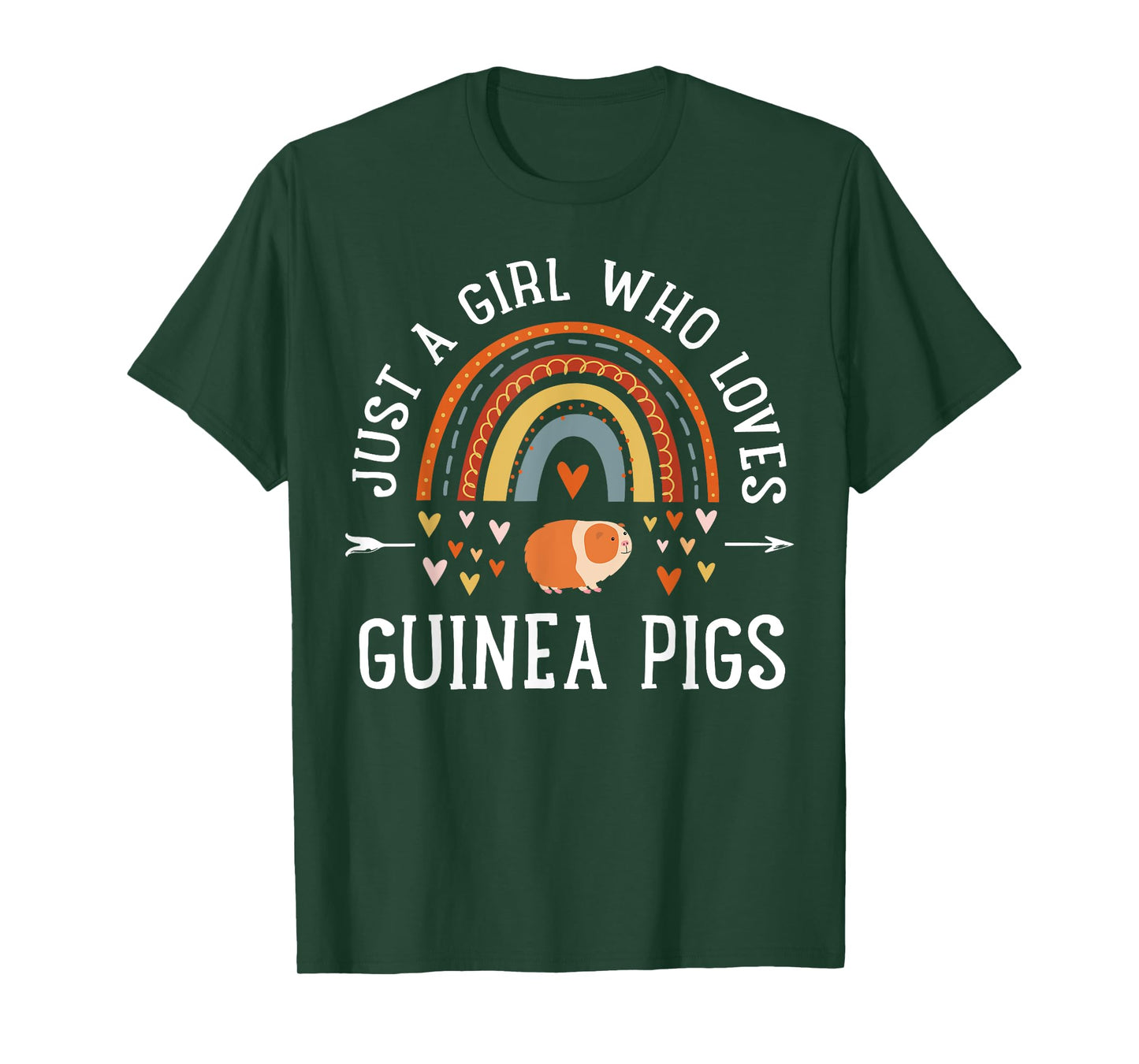 Just A Girl Who Loves Guinea Pigs Rainbow Gifts Cavy Lover T-Shirt