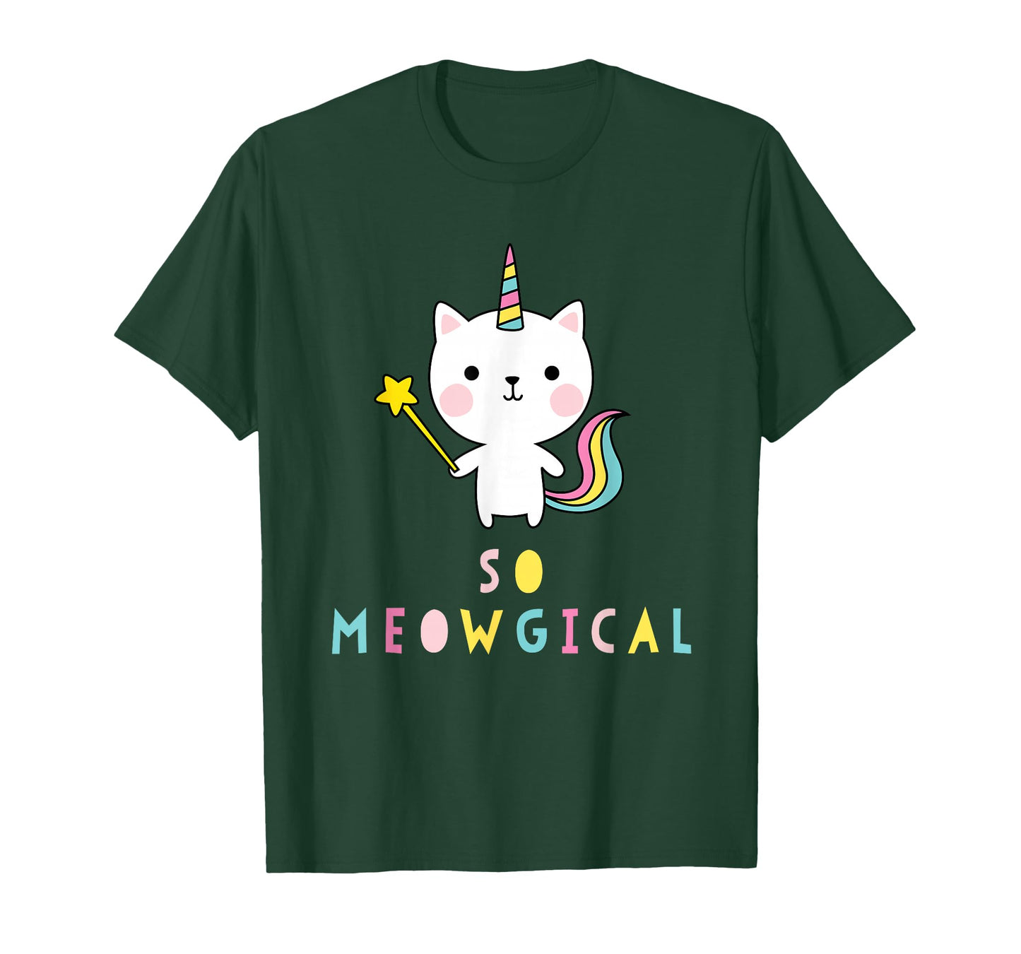 So Meowgical Caticorn Cat Unicorn Rainbow Kittycorn Cute T-Shirt