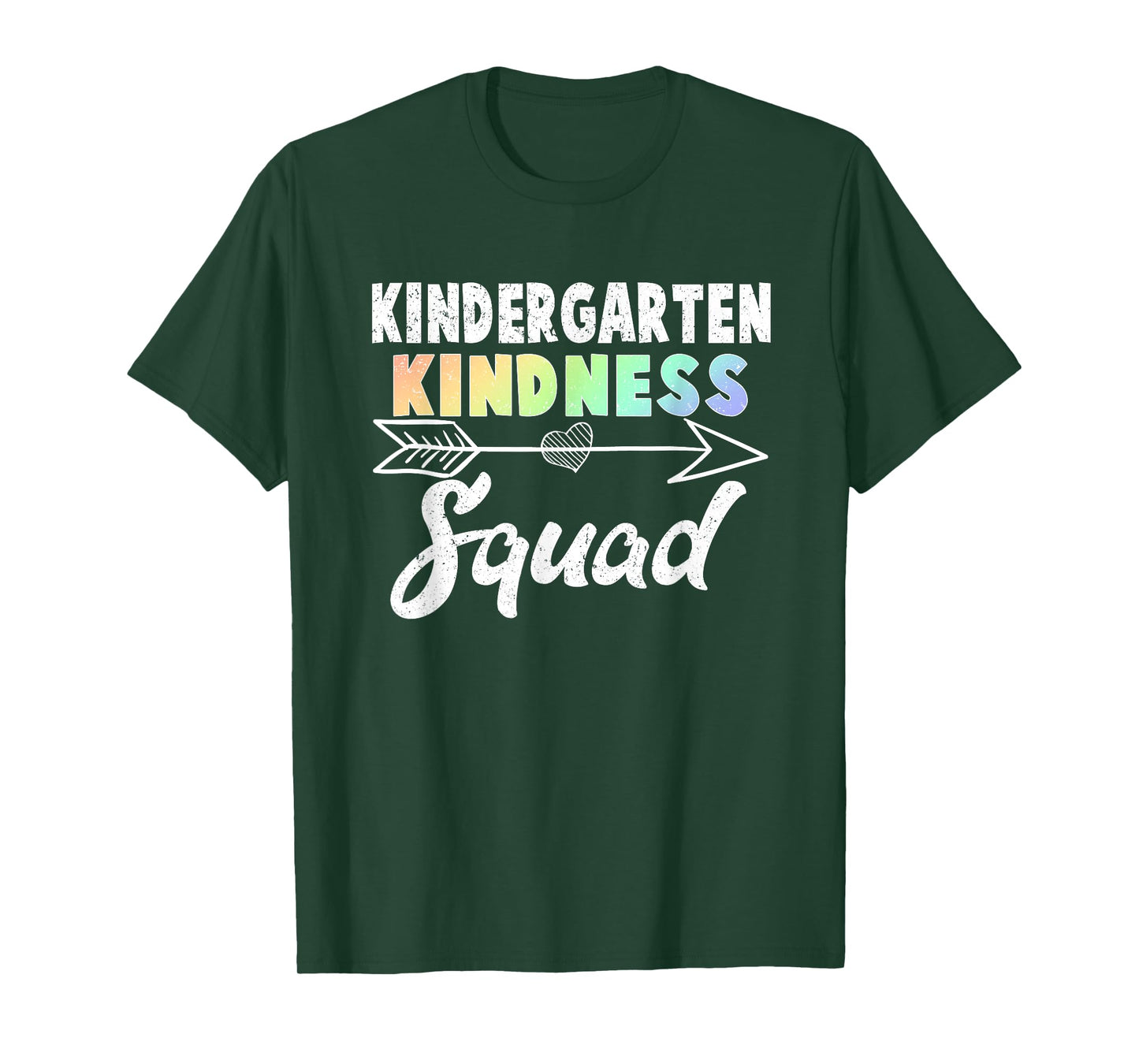 Teacher Team Shirt Kindergarten Kindness Squad Rainbow Gift T-Shirt for Men Women Kids