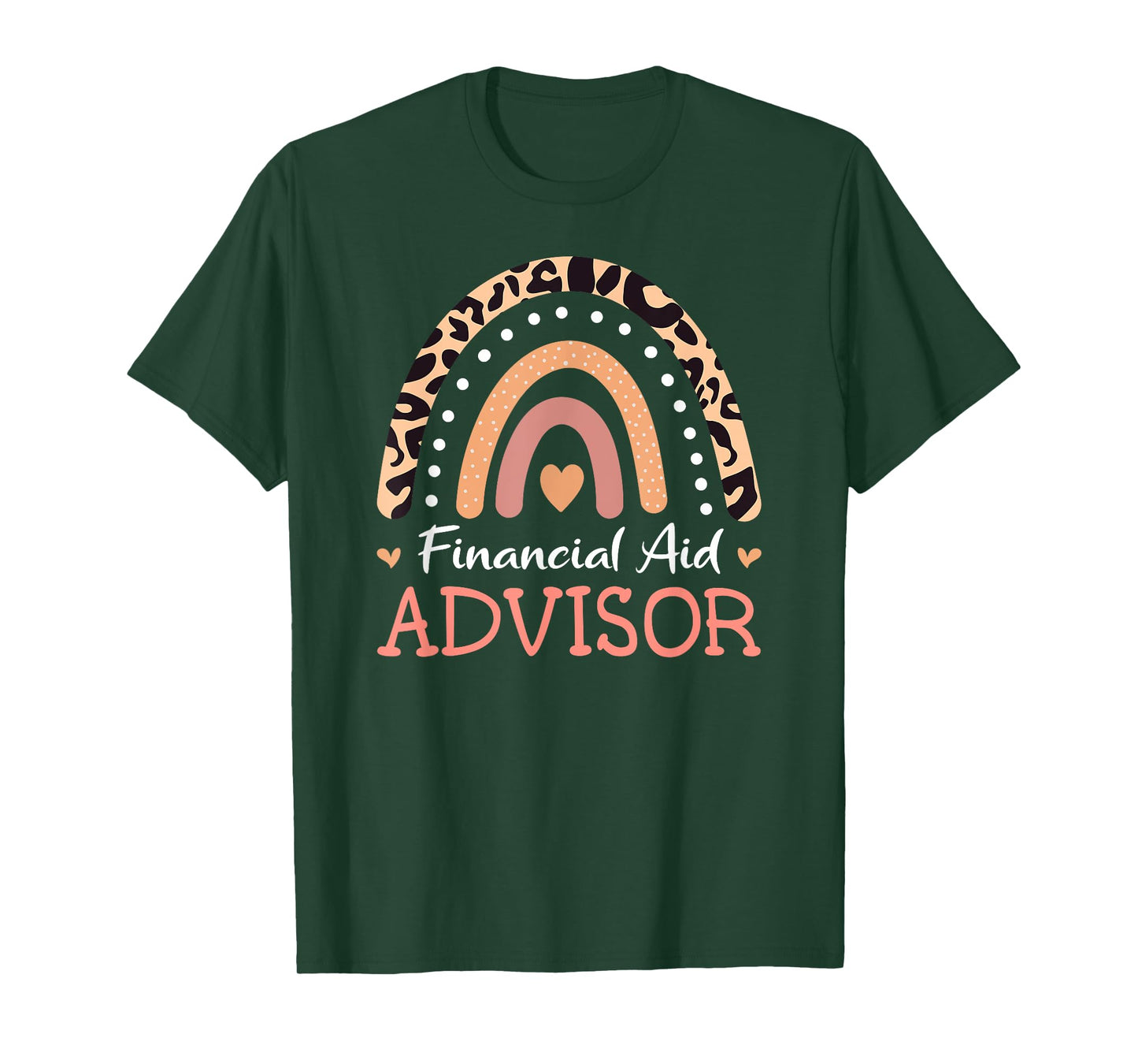 Financial Aid Advisor Leopard Rainbow Appreciation T-Shirt