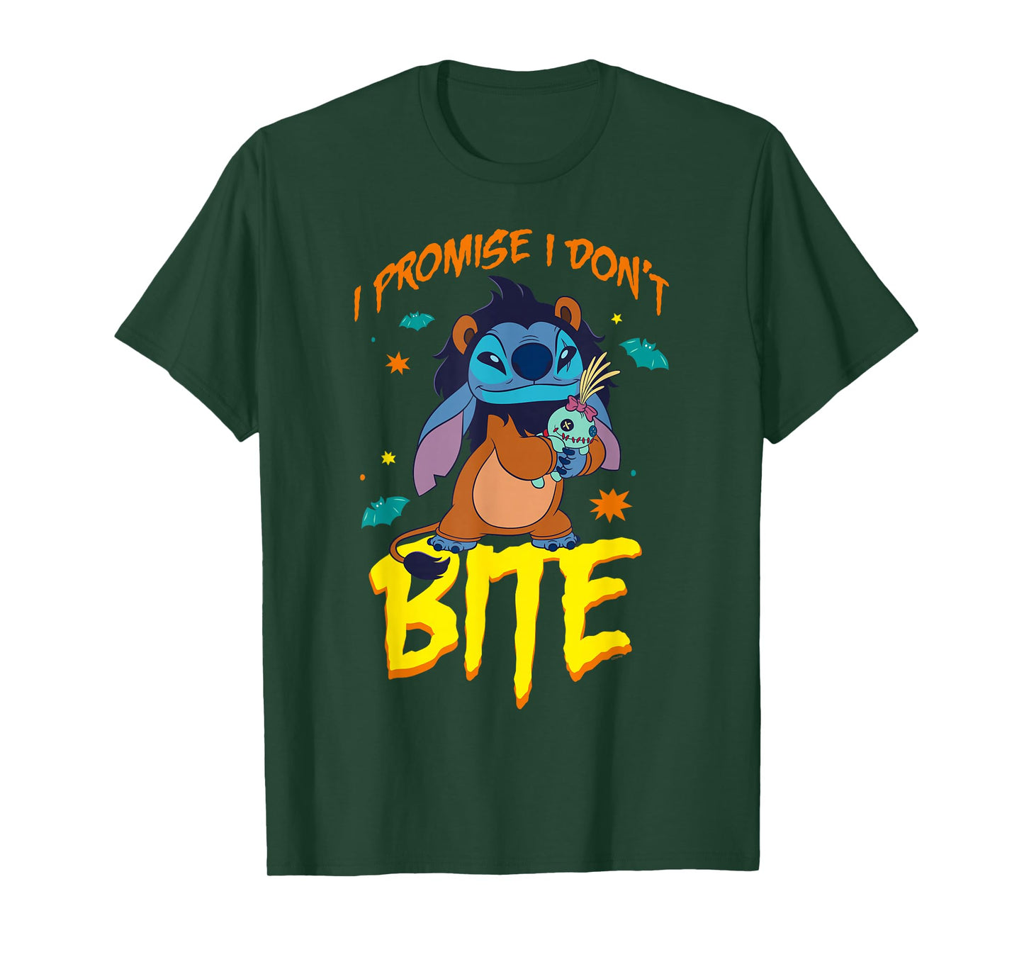 Disney Stitch Scar Costume I Promise I Don't Bite Halloween T-Shirt