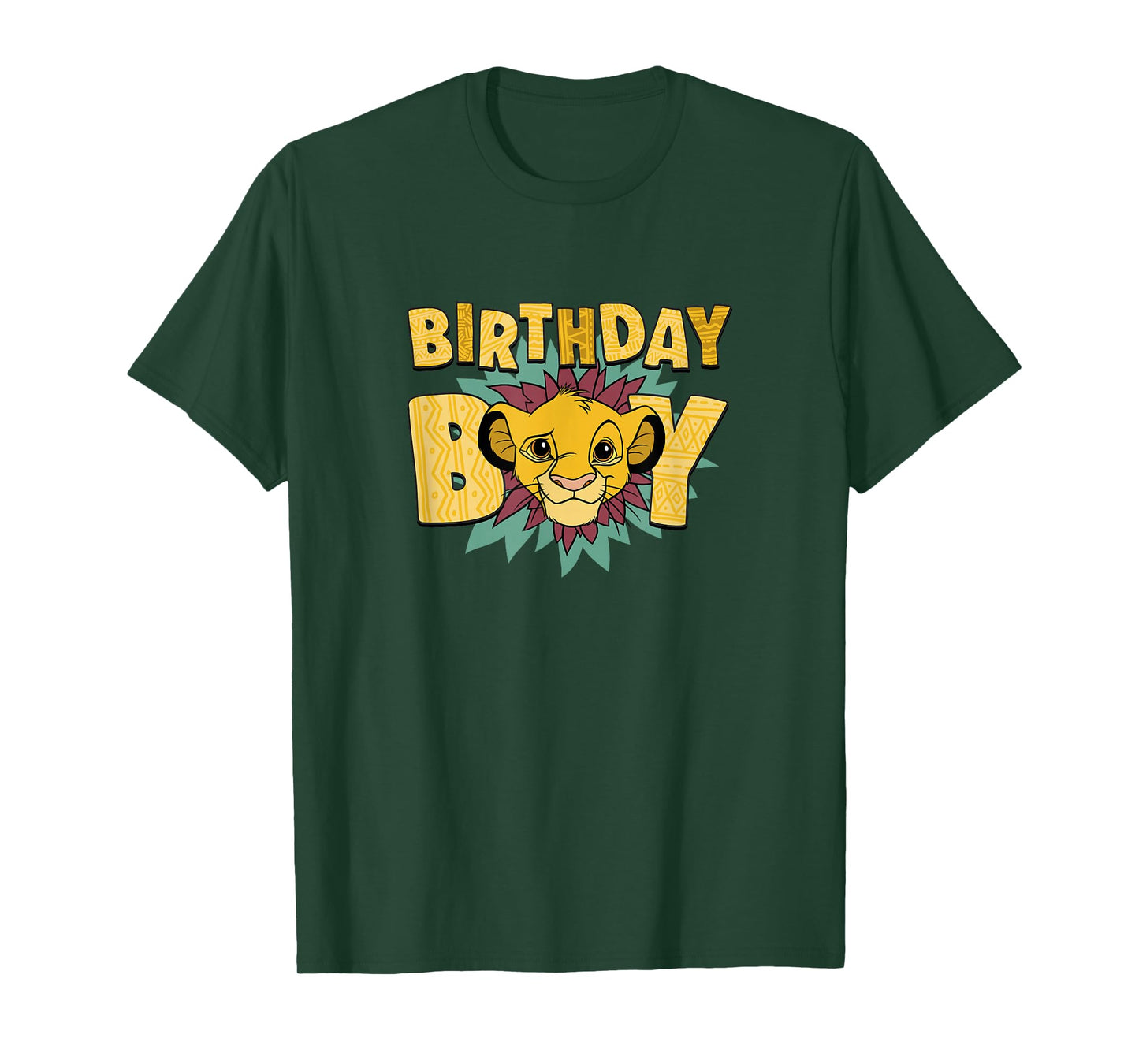 Disney The Lion King Birthday Boy Simba Big Face Chest Logo T-Shirt