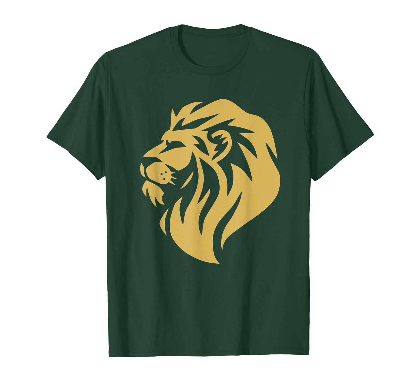 Gold Wilderness Lion Art for Men Women Kids T-Shirt