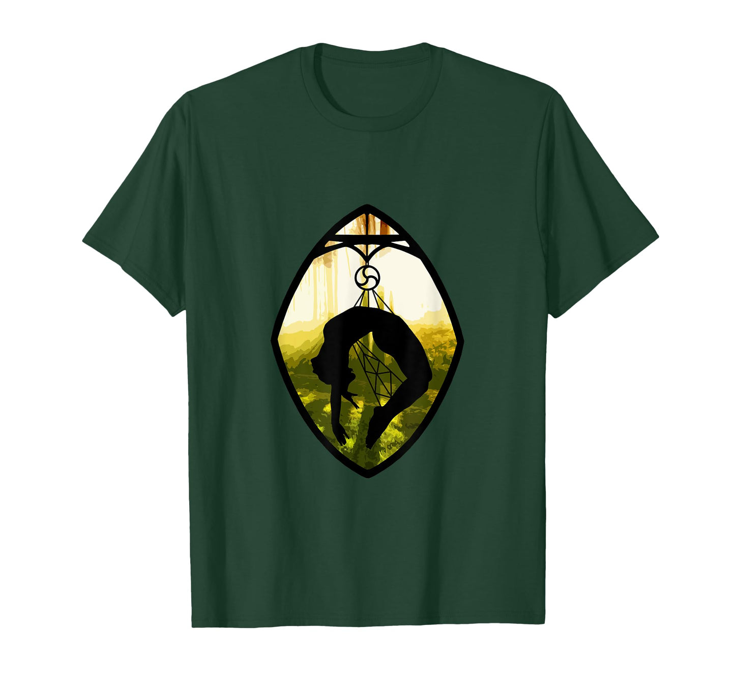"Shibari Forest Silhouette" Japanese Rope Bondage T-Shirt T-Shirt