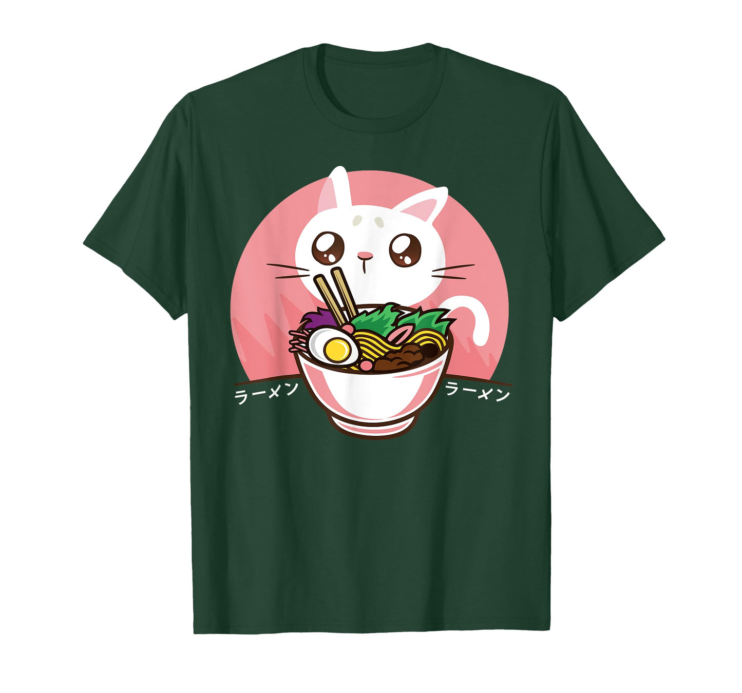 Kawaii Japanese Ramen Noodles Anime Cat Lover Gift T-Shirt