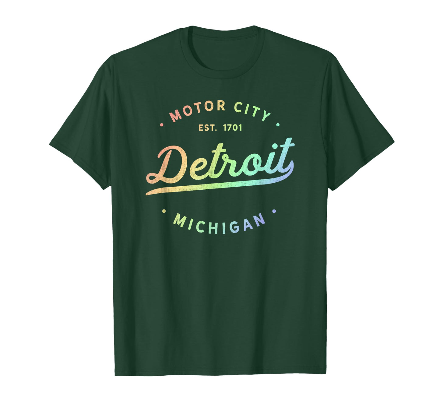 Detroit Michigan Rainbow Sassy Motor City Pride Design T-Shirt