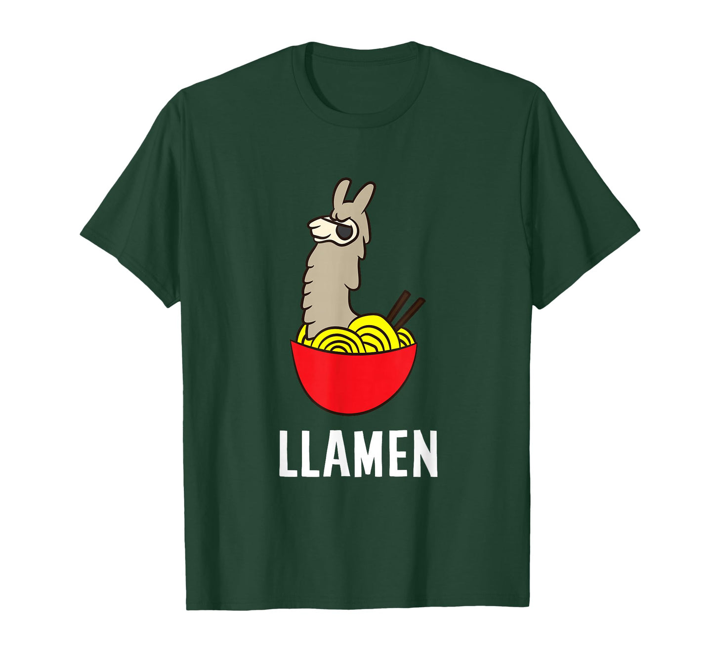 Funny Llama LLamen Noodles Chinese Food Llama T-Shirt