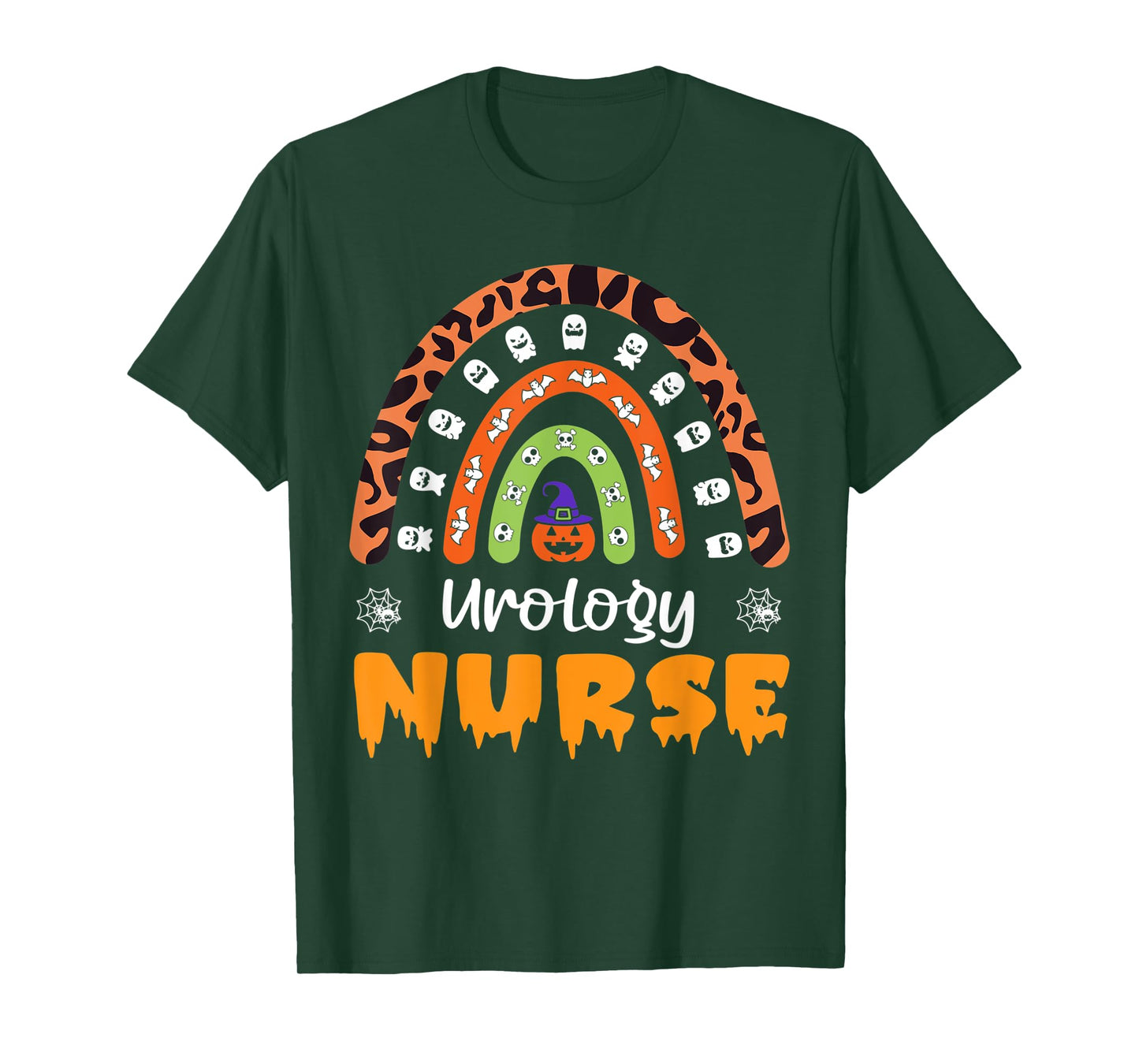 Urology Nurse RN Leopard Rainbow Women Halloween Costume T-Shirt
