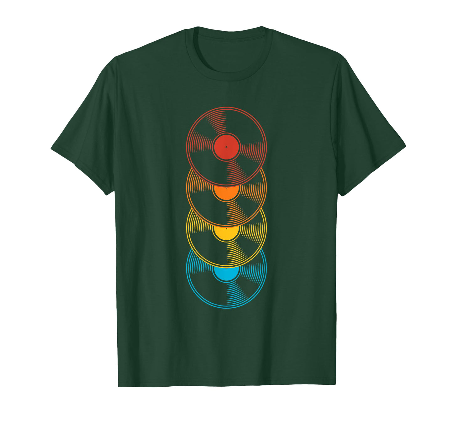 Rainbow Vinyl Record Music T-Shirt