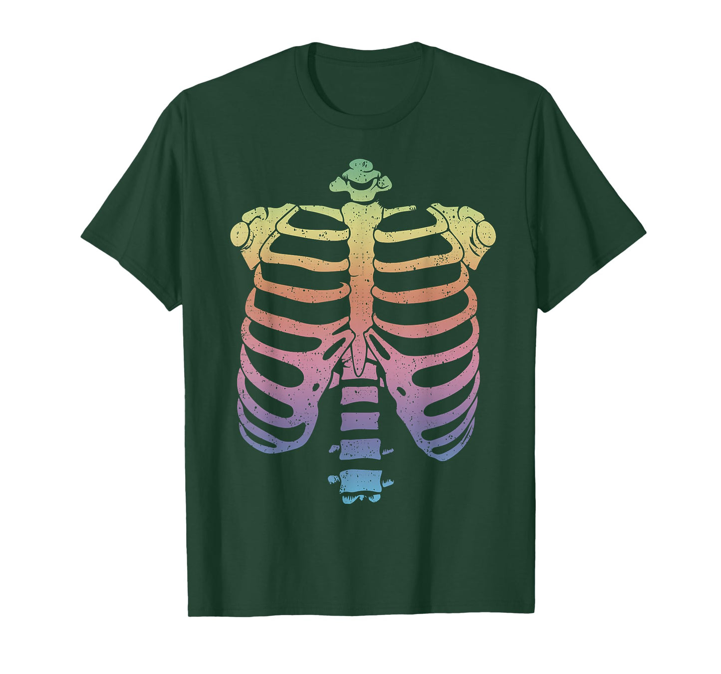 Halloween Skeleton Rib Cage T-Shirt Zombie Costume Tee Shirt T-Shirt