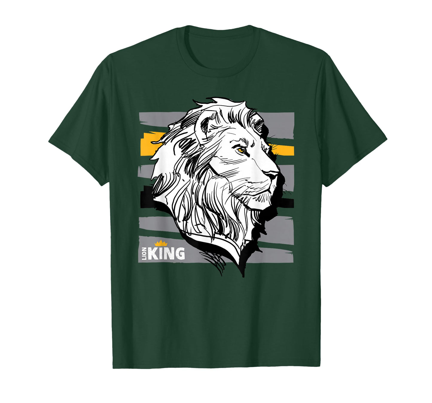 Disney The Lion King Live Action Mufasa Sketched Portrait T-Shirt