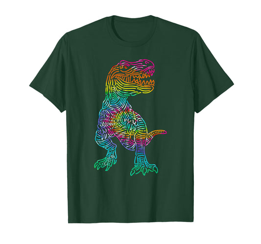 Trex shirt boys - Rainbow Trippy Hippie Tie Dye Shirt T-Shirt
