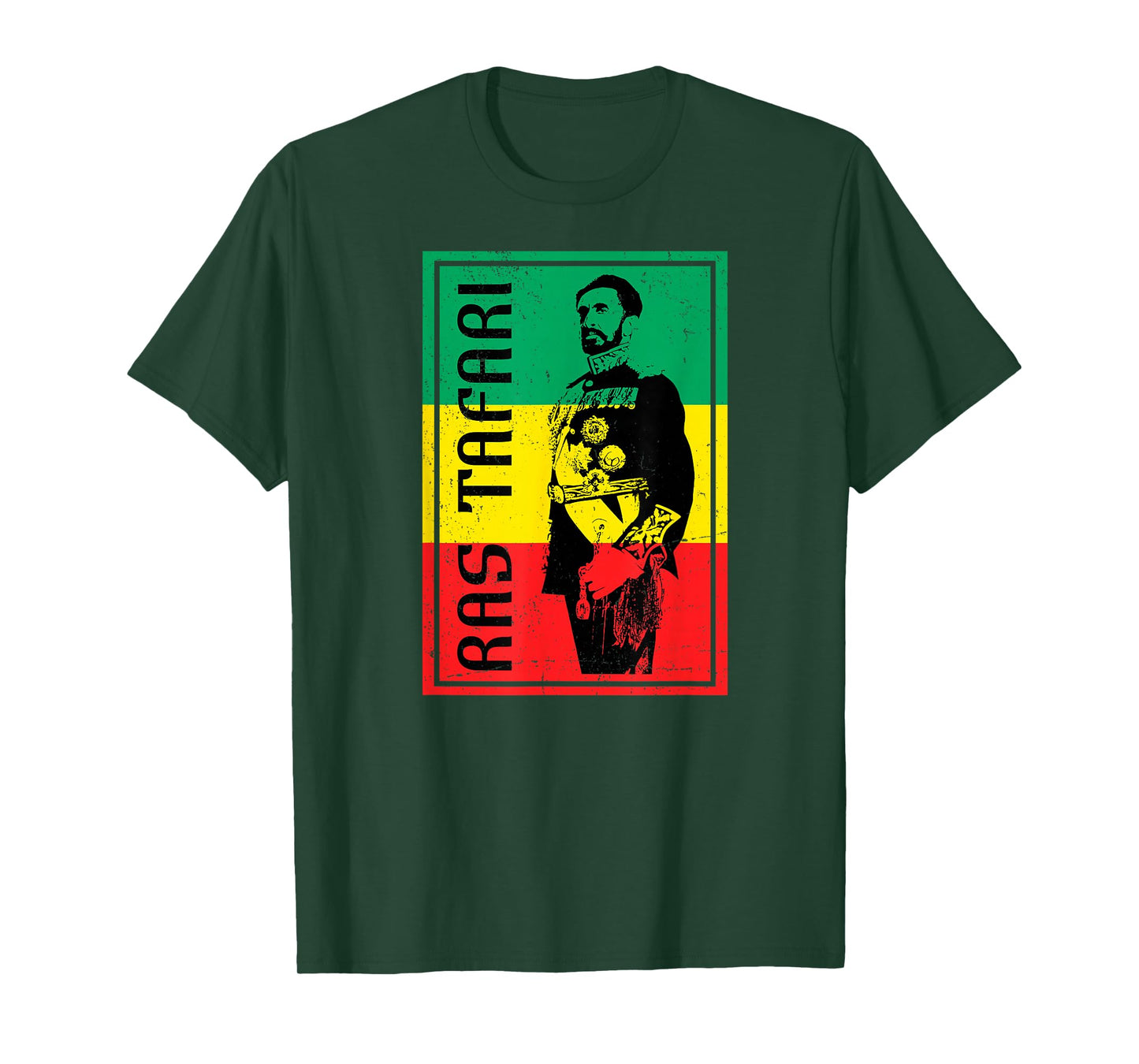 RAS TAFARI Kaiser Haile Selassie Ethiopia Reggae Rasta T-Shirt