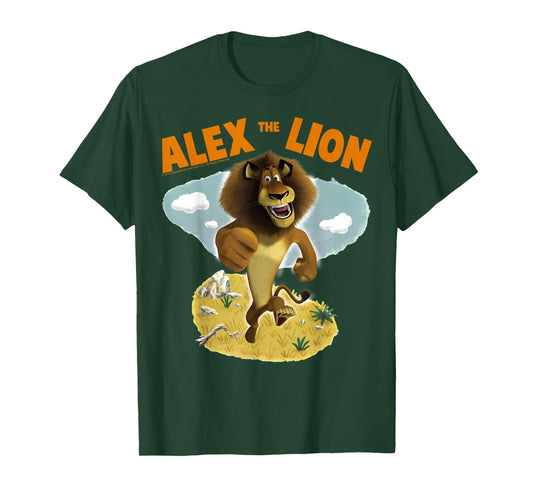 Madagascar Alex The Lion Desert Text Poster T-Shirt