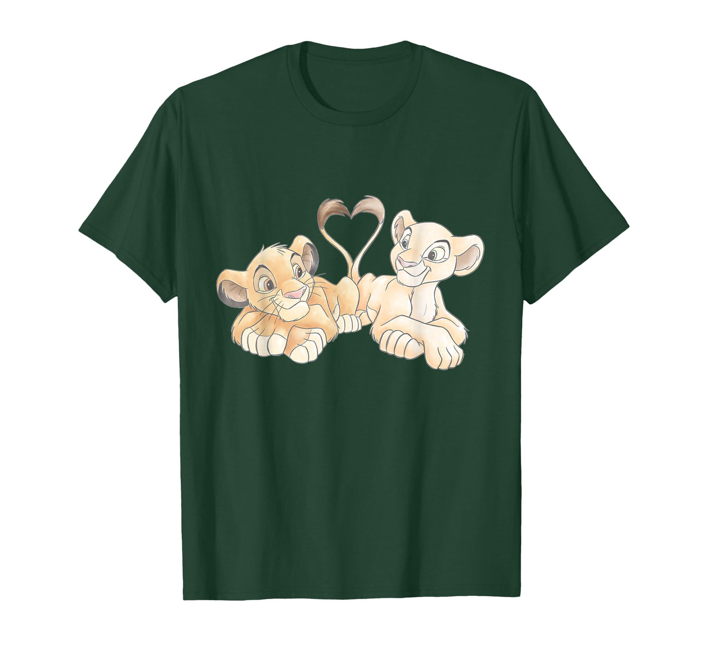 Disney The Lion King Simba and Nala Hearts Valentine’s Day T-Shirt