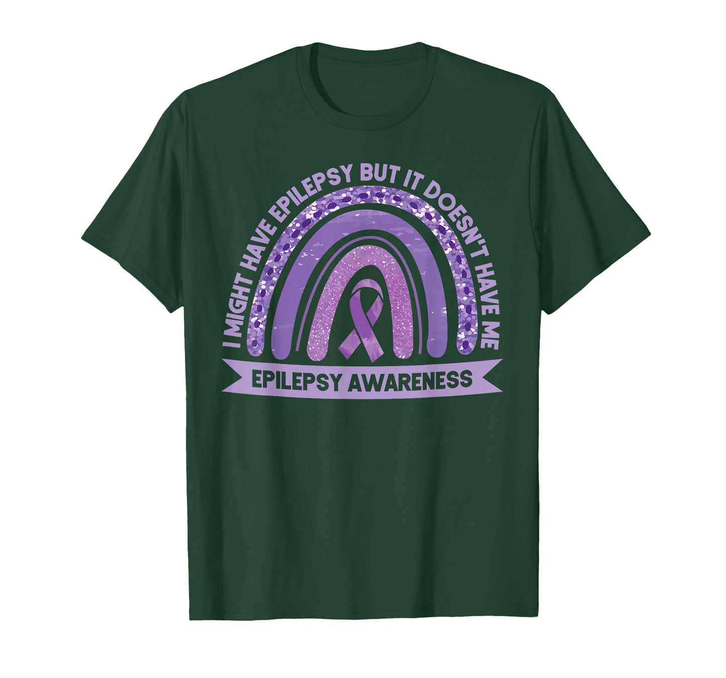 I Might Have Epilepsy Awareness Purple Rainbow Ribbon T-Shirt