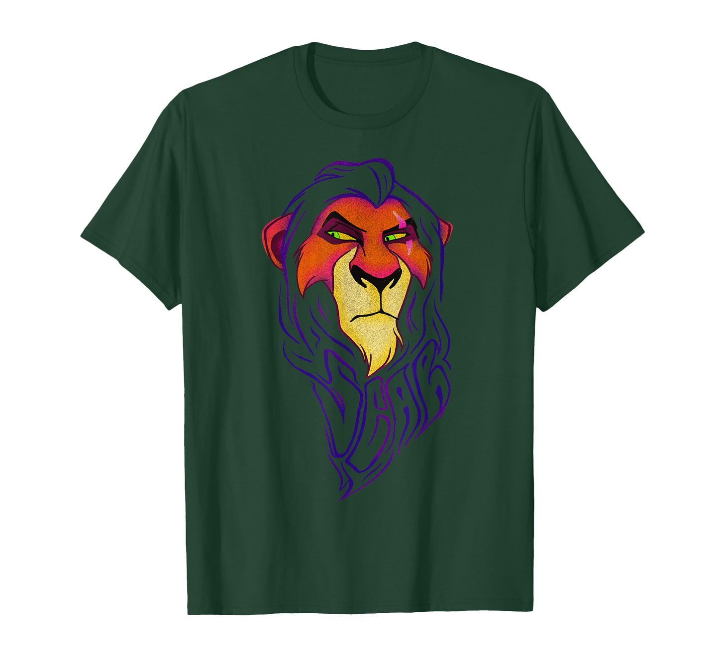 Disney Lion King Scar Long Mane Text T-Shirt
