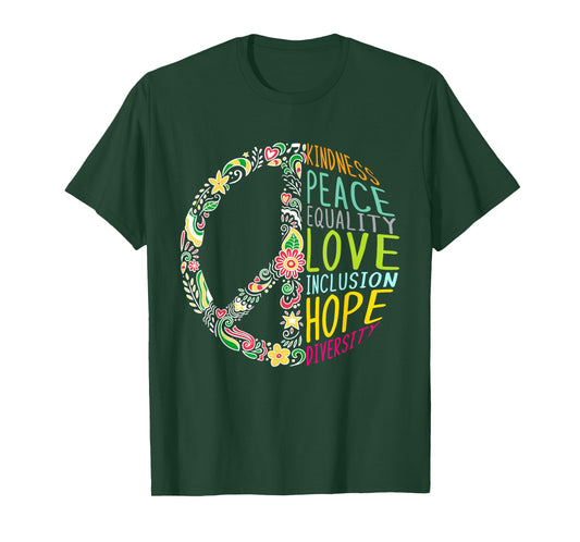 Human Rights - Kindness Peace Equality Inclusion Diversity T-Shirt