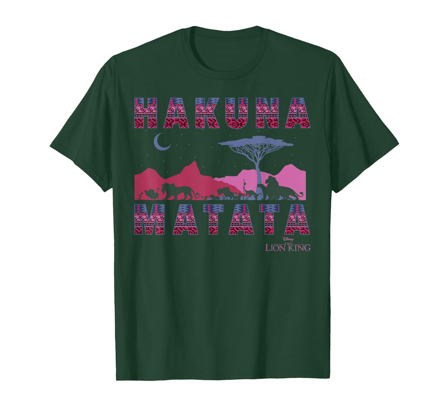 Disney The Lion King Hakuna Matata Moon and Mountains T-Shirt