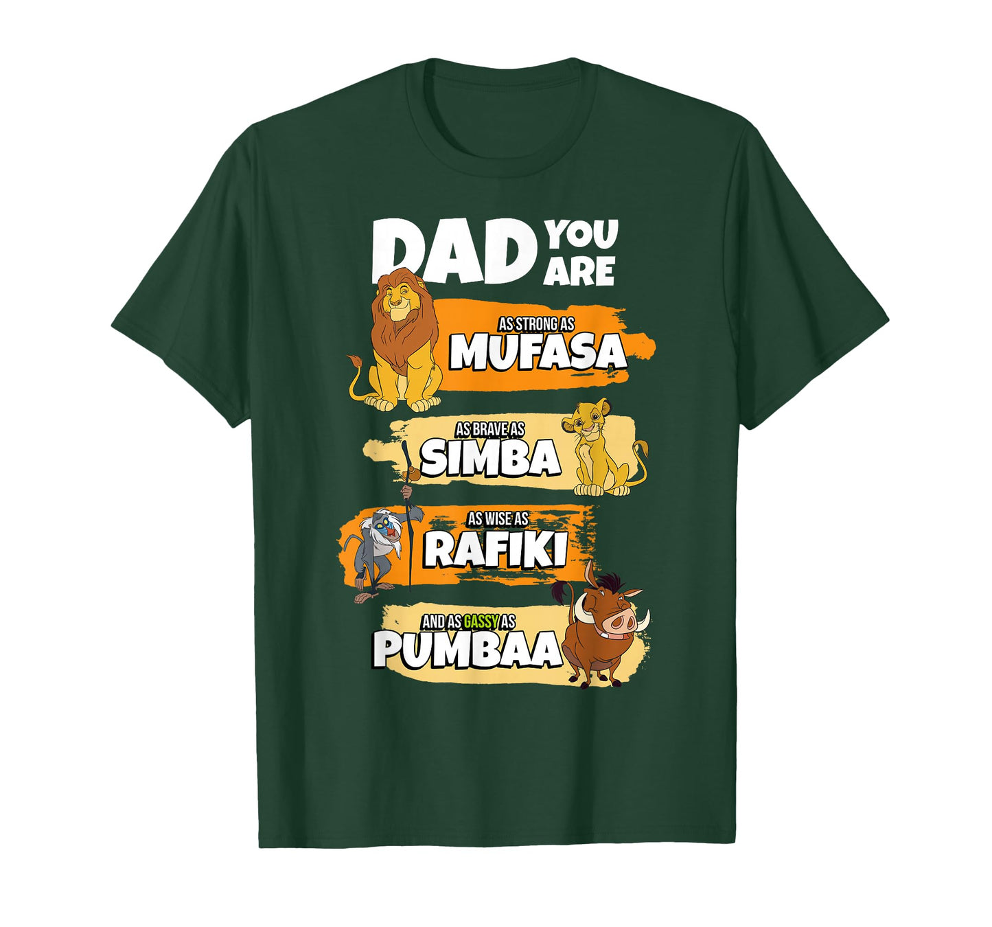 Disney The Lion King Dad You are Word Stack Funny T-Shirt